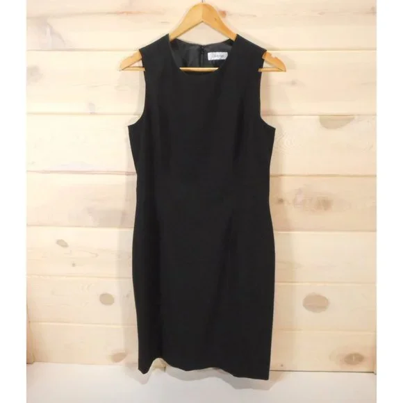 Calvin Klein Women's Size 8 Sheath Dress Sleeveless Lined Back Zip Career - Picture 1 of 6